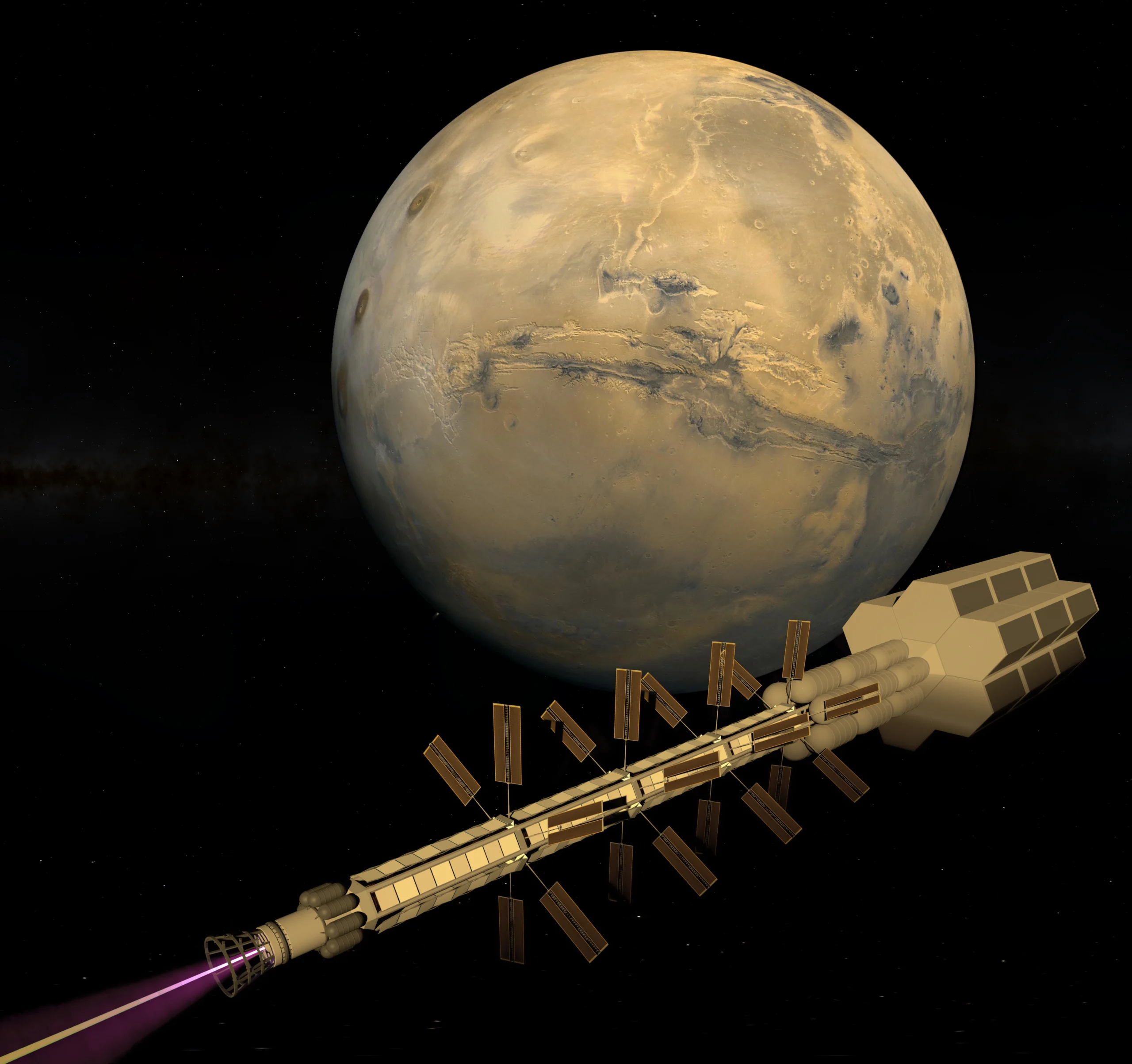 Comparing Plasma Engines to Chemical Rockets (image credits: wikimedia)