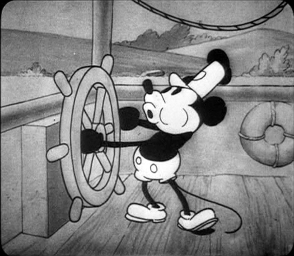 Mickey Mouse as the Warning Shot (By Walt Disney / Ub Iwerks, Public domain)